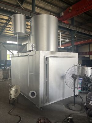 comprar Incinerador de resíduos industriais com faixa de temperatura de 800-1200 graus Celsius, capacidade de 50KG-1 tonelada e construção em aço carbono Fabricação em linha