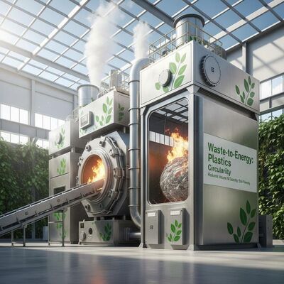 comprar Incineradores de resíduos industriais e municipais em grande escala e ecológicos para a fabricação de plásticos podem reduzir o volume e a quantidade de resíduos. Fabricação em linha