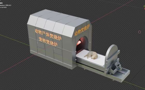 comprar Incinerador de Corpos de Animais Personalizável com Controle PLC para Descarte Ecológico de Restos de Animais Fabricação em linha