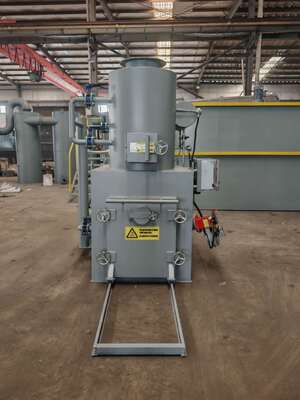 comprar Incinerador de resíduos sem fumo com queimador de alta temperatura de 850~1200 graus Celsius para remoção de poluentes de 95-99% e garantia de 1 ano Fabricação em linha